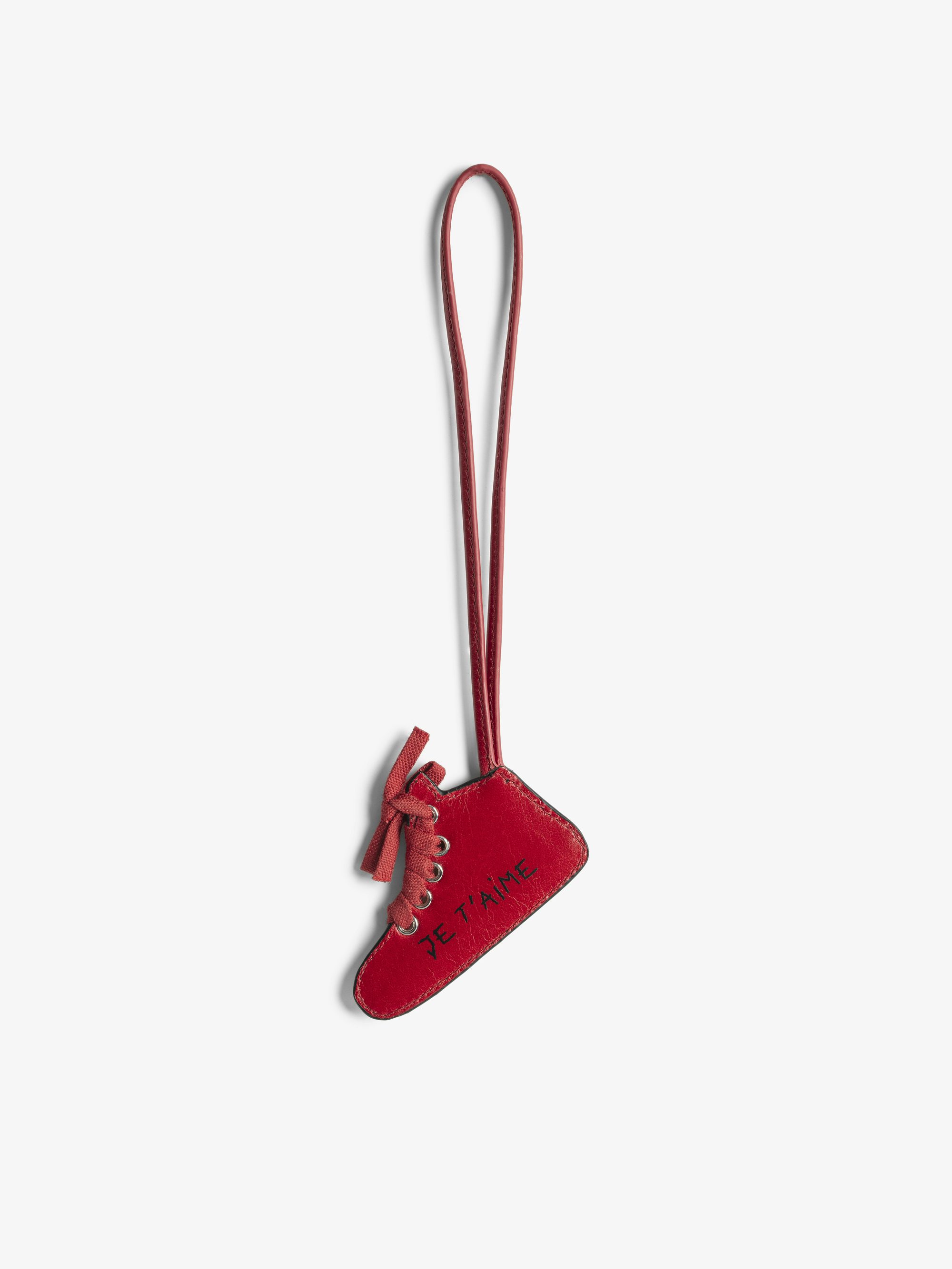 Charms Grigri High Wings - Charms grigri en cuir vernis effet vintage, en forme de nos baskets iconiques High Wings, à accrocher sur un sac par exemple.